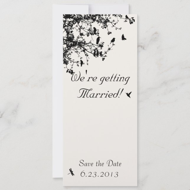 Convite Pássaros do Amor nas Árvores (Frente)