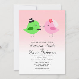 Convite Pássaros do amor que Wedding