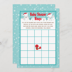 Convite Pássaros do Ártico Ártico de Natal - Chá de fralda