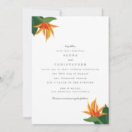 Convite Pássaros do Concurso de Casamento Tropical de Prai