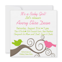 Pássaros em um ramo no limão & no rosa