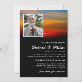 Convite Pássaros no nascer do Sol Foto Celebrando a Vida