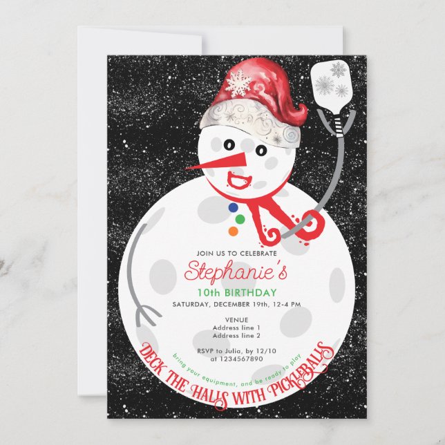 Convite Passe a Festa de aniversário de Natal dos corredor (Frente)