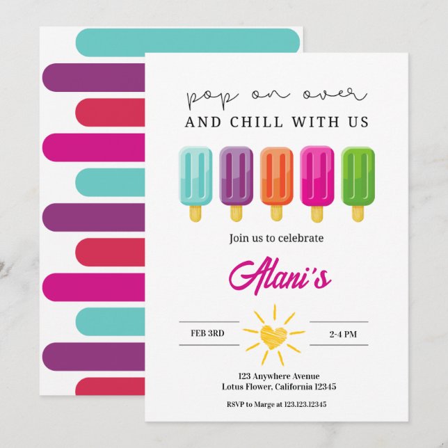 Convite Passe Por Aqui (Frente/Verso)