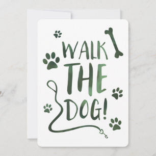 Convite passear com o cachorro
