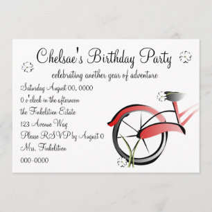 Convite Passeio de bicicleta Daisy