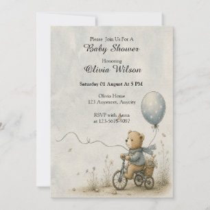 Convite Passeio de Bicicleta do Urso Teddy Caprichoso