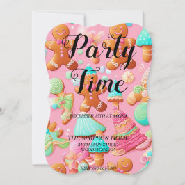 Convite Passeio de Natal do Whimsical Gingerbird Man