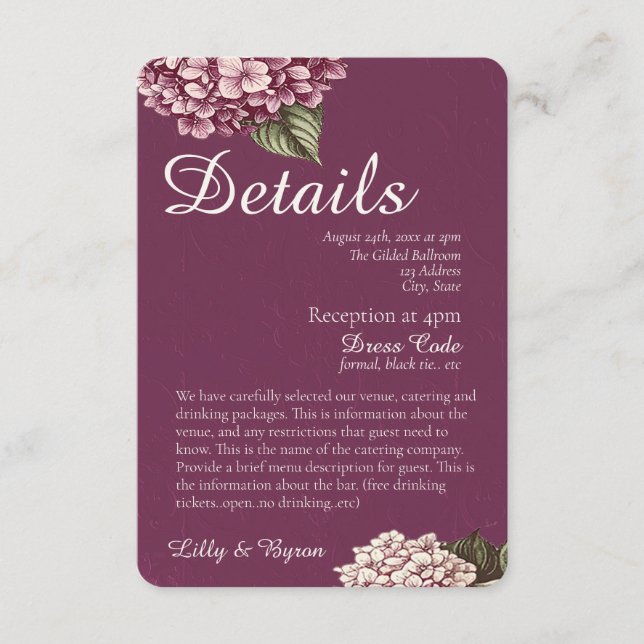 Convite PASSION | Wedding Detail Invite (Frente)