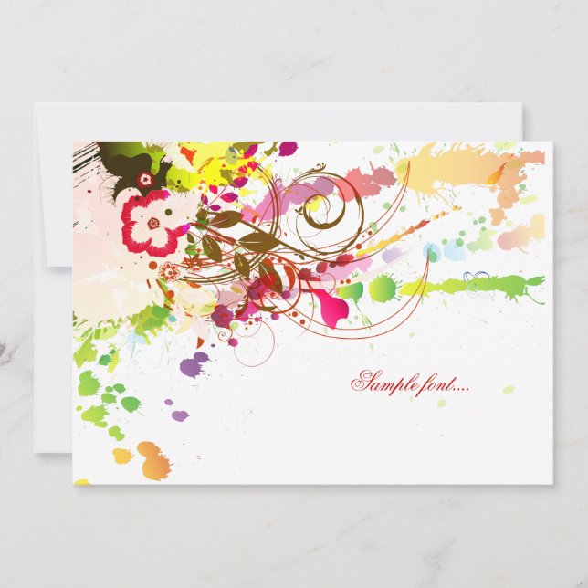 Convite Passivo tropical/cor de fundo do PixDezines (Frente)