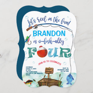 Convite Passou a pescar pequeno pescador do quarto anivers