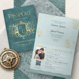 Convite Passport Destination Wedding Invitation