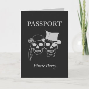 Convite passport to a pirate party