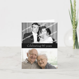 Convite Past and Present Diamond Anniversary Invitation