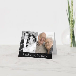 Convite Past and Present Diamond Anniversary Invitation