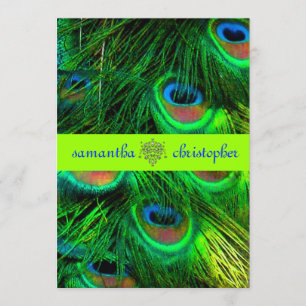 Convite Pasta Pavão PixDezines/verde psicodélico