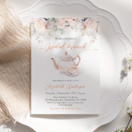 Convite Pastel Blooms Bridal Brunst Tea Party