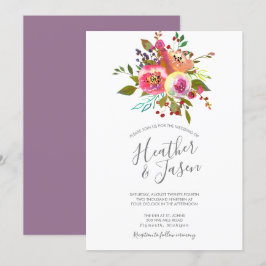 Convite Pastel Blooms Fantasy Casamento Floral