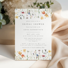 Convite Pastel Boho Wildflower Bridal Shower Invitation