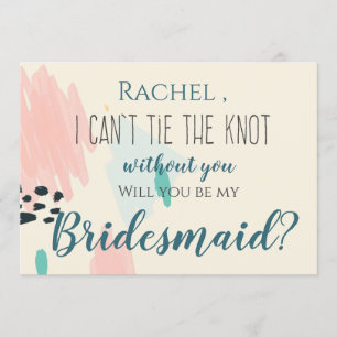 Convite Pastel Bonito Não posso amarrar o nó sem você