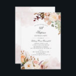 Convite Pastel Botânico Floral 60ª Festa de aniversário<br><div class="desc">Cartão postal do Convite de aniversário 60º Pastel Floral Botânico que você pode personalizar facilmente com os detalhes da sua festa clicando no botão "Personalizar". Apresentando um buquê floral moderno,  suculento e guiando a tipografia moderna. Perfeito para um convite de festas surpresa para qualquer celebração de marco</div>