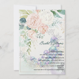 Convite Pastel Bouquet Bridal Shower Invitation