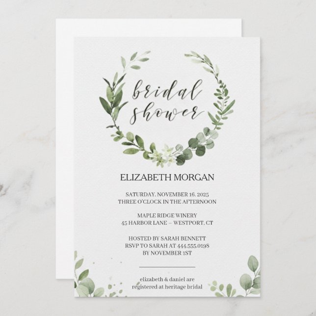 Convite Pastel Bouquet Bridal Shower Invitation Floral (Frente/Verso)