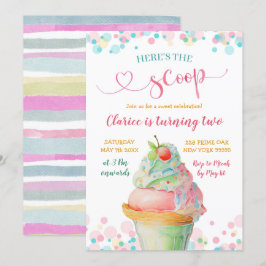 Convite Pastel Colorido Aqui está o Aniversário do Criança