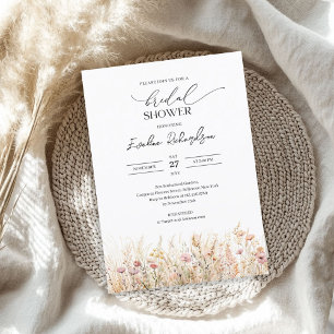 Convite Pastel colorido primavera de aquarela flores silve