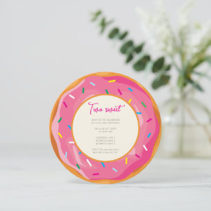 Convite Pastel d'água Dois doce segundo aniversário