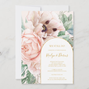 Convite Pastel De Jardim Floral Blush Ainda Fazemos Renova