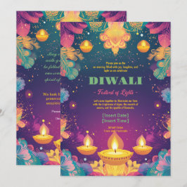 Convite Pastel Diwali Delight