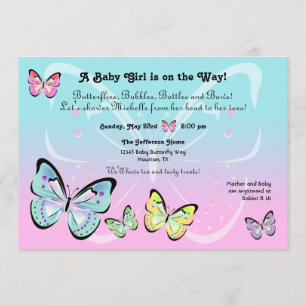 Convite Pastel doce da borboleta