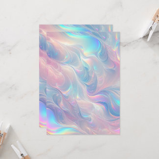 Convite Pastel Dreamscape: Notebook Holográfico Whirl