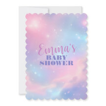 Pastel Etéreo Rosa Azul Galáxia Cósmica Estrelada