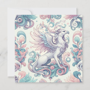 Convite Pastel Fantasy Griffin