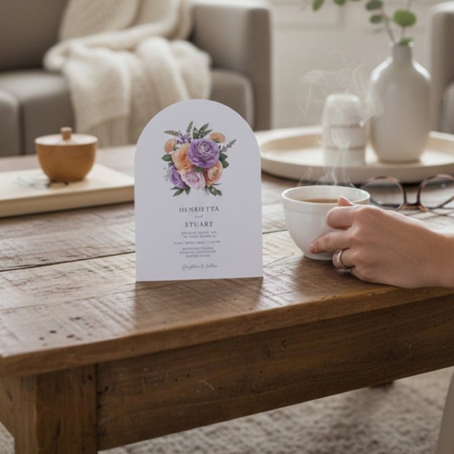 Convite Pastel Floral Arch all in one  Wedding Invitation (Criador carregado)