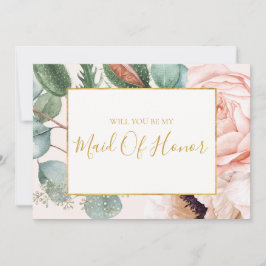 Convite Pastel Floral Garden | Placa de Proposta de Madrin