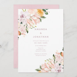 Convite Pastel Floral Wedding