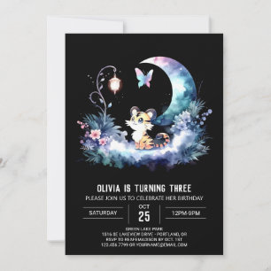 Convite Pastel Fun Tiger Birthday