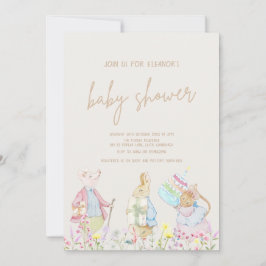 Convite Pastel Gênero Neutro Peter o Chá de fraldas do Coe