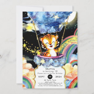 Convite Pastel Kids Tiger Birthday