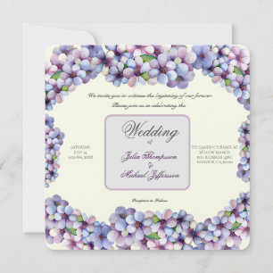Convite Pastel Lilac Romântico e Poético
