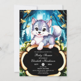 Convite Pastel Little Wolf Chá de fraldas