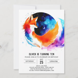 Convite Pastel na Festa de aniversário da floresta