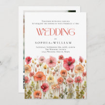 Pastel Pink Boho Wildflower Casamento Código QR Fo