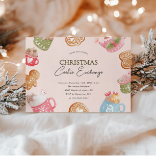 Convite Pastel Playful Natal Cookie Exchange Party