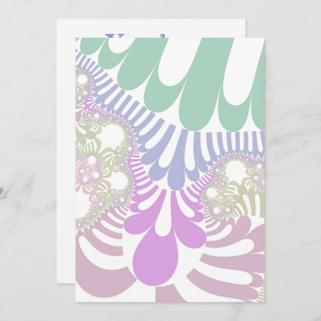 Convite Pastel Rainbow Mod (Frente/Verso)