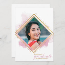 Convite Pastel Rosa Maciço e Inquérito Dourado de Formataç