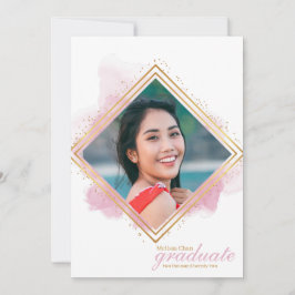 Convite Pastel Rosa Maciço e Inquérito Dourado de Formataç